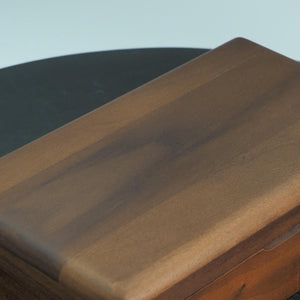 Multi-Compartment Black Walnut Jewelry Box, Elegant Storage for Earrings, Rings & Bracelets