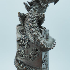 Copper Flying Dragon Incense Burner: Auspicious Feng Shui Decor