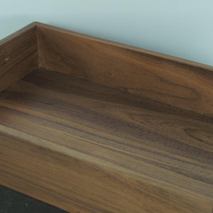 Handcrafted Walnut Wooden Tray, US Black Walnut Organizer Box, Minimalist Desk Storage