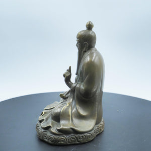 Pure Copper Tai Shang Lao Jun Statue: Taoist Home Altar Figurine