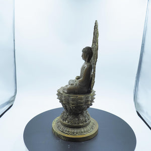 Pure Copper Shakyamuni Buddha Statue, Dainichi Nyorai Brass Figurine, Home Altar Decoration