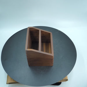 Handmade US Black Walnut Remote Holder, Wooden Office Organizer