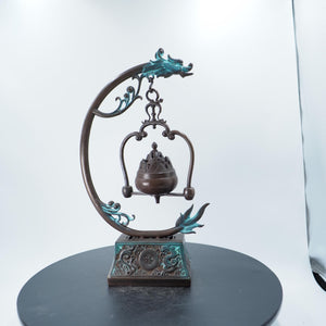 Dragon Boshan Copper Hanging Incense Burner: Artistic Censer Decor