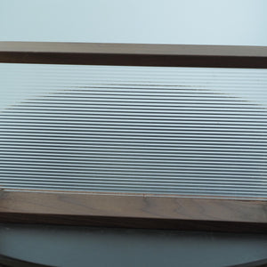 Handmade Black Walnut Display Box with Textured Glass Lid