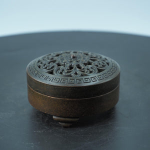 Lotus Copper Jewelry Box - Hollow Carved Incense Burner