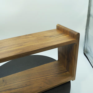 Minimalist Walnut Wood Display Shelf, Handmade Solid Black Walnut Rack, Modern Desktop Storage Organizer