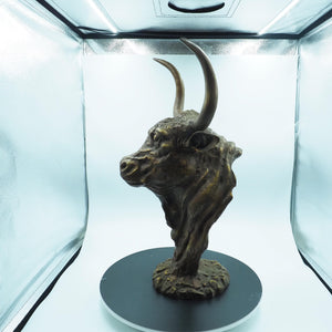 Large Handcrafted Pure Copper Bull Head - European Style Ornament