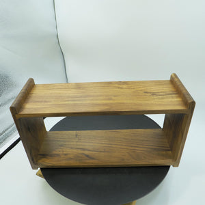 Minimalist Walnut Wood Display Shelf, Handmade Solid Black Walnut Rack, Modern Desktop Storage Organizer