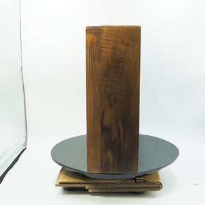 Handmade Two-Tier Walnut Wood Display Shelf, Solid Black Walnut Organizer, Minimalist Tabletop Storage Rack