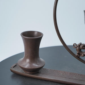 Hanging Lotus Copper Incense Burner with Dragon Bracket