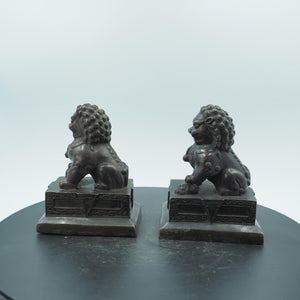 Brass Lion Statues: Antique Style Home & Office Decor