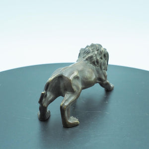 Solid Copper Male Lion Ornament, Exquisite Craftsmanship Living Room Decoration