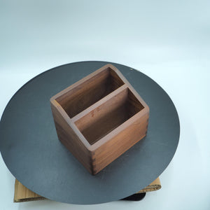 Handmade US Black Walnut Remote Holder, Wooden Office Organizer