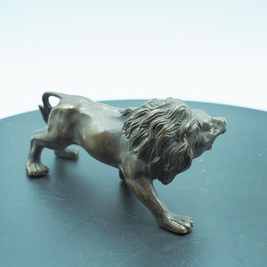 Solid Copper Male Lion Ornament, Exquisite Craftsmanship Living Room Decoration