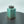Kiln-Glazed Ceramic Coffee Canister, Green Gradient, Elegant Storage Jar