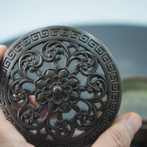 Lotus Copper Jewelry Box - Hollow Carved Incense Burner