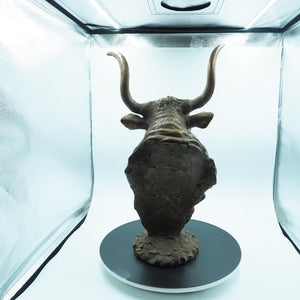 Large Handcrafted Pure Copper Bull Head - European Style Ornament