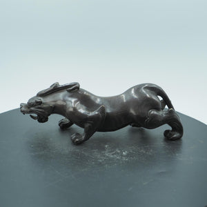 Pure Brass Pixiu, Auspicious Wealth-Attracting Mythical Beast, Decorative Craft Ornament