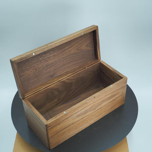 Handmade Black Walnut Keepsake Box: Minimalist Wood Storage