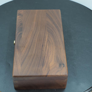 Handcrafted Black Walnut Keepsake Box with Brass Knob
