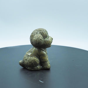 Miniature Brass Poodle Figurine, Adorable Collectible Pet Ornament, Exquisite Small Animal Decoration