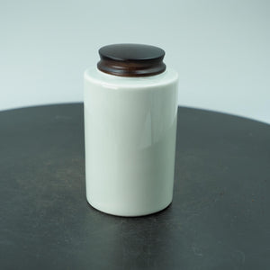 White Porcelain Lotus Jar, Hand-Painted Storage Canister, Airtight, Moisture-Proof
