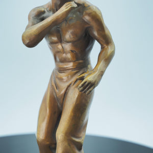 Pure Copper Bruce Lee Statue, Martial Artist with "Be Water" Gesture