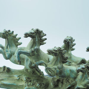 Pure Copper Eight Steeds Majestic Galloping Horse Figurine, Grand and Powerful