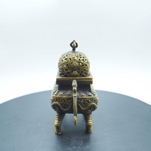 Antique Style Dragon Incense Burner: Pearl Ornament with Storage