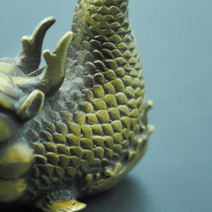 Copper Chiwen Ornament: Dragon Fish Roof Ridge Beast, Antique Decor
