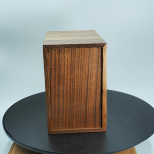 Handcrafted Black Walnut 3-Drawer Box, Solid Wood Desktop Organizer