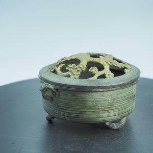 Pure Copper Plum Blossom Storage Box: Exquisite Carving, Large Capacity