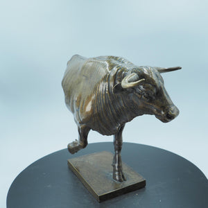 Handcraft Copper Bull Head Figurine - Calm Expression