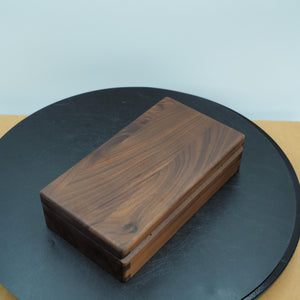 Handcrafted Black Walnut Keepsake Box with Brass Knob