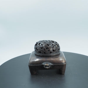 Antique Copper Lion Incense Burner Box: Aromatherapy & Jewelry Storage