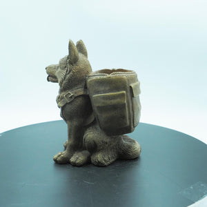 Copper Shepherd Dog Pen Holder: American Desk Organizer