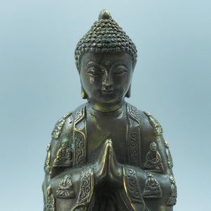 Messing Shakyamuni Buddha Lampe: Antike Universelle Licht-Statue