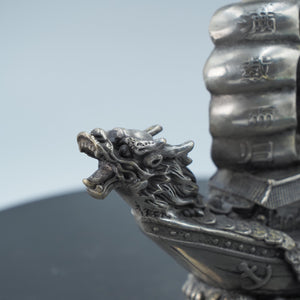 Copper Dragon-Head Ship: Feng Shui Sailing Boat Ornament