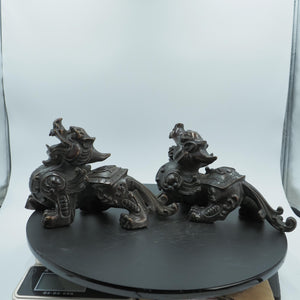 Solid Copper Pixiu Statue Pair: Feng Shui Wealth Guardians