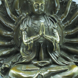 Pure Copper Thousand-Hand Guanyin Statue: Home Altar Decor