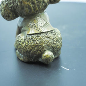 Miniature Brass Poodle Figurine, Adorable Collectible Pet Ornament, Exquisite Small Animal Decoration