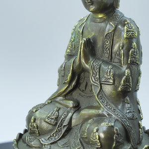 Messing Shakyamuni Buddha Lampe: Antike Universelle Licht-Statue
