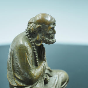 Zen Dharma Master Solid Brass, Sand Monk Ornament, Antique Brass Collection