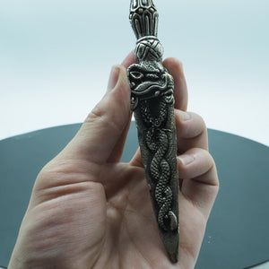 Vintage Tibetan Handmade Pure Copper Three Sided Vajra Pestle, Tantra Tantric Vajra Piece