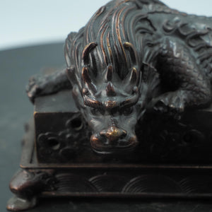 Copper Water-Avoiding Auspicious Beast, Water-Absorbing Dragon King Statue, Kylin Craft Ornament