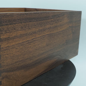 Black Walnut Storage Basket, Household Divider Organizer Box, Handled Cosmetic & Misc Storage