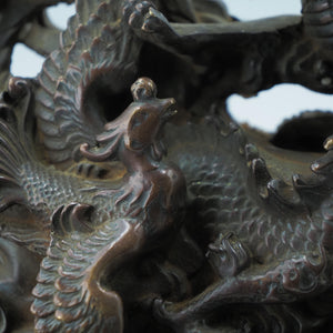 Pure Copper Dragon and Phoenix Figurines: Auspicious Wedding Decor