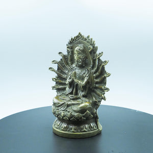 Pure Copper Thousand-Hand Guanyin Statue: Home Altar Decor