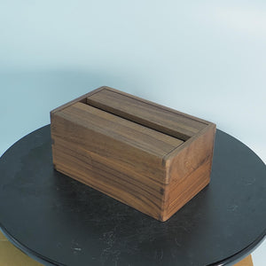 Handmade Solid Walnut Tissue Box Cover, Minimalist Wood Decor