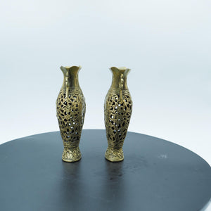 Pairs of Little Lady Miniature Vase Ornament, Exquisitely Crafted Hollow Mini Flower Vase